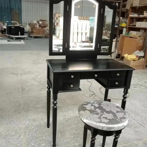 Phong cách mới gỗ đen bàn trang điểm Led Gương Vanity Dresser - Product Image 2