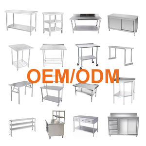 Mesa de Restaurante de Acero Inoxidable Resistente con Marco Reforzado y Protección Antisalpicaduras para Cafeterías de Alto Tráfico y Estaciones de Buffet - Product Image 3