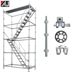 Construction Métal Acier robuste Échafaudage à anneau Échafaudage à chaud galvanisé tout rond Échafaudage à anneau Layher