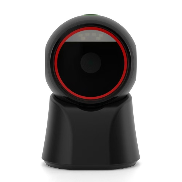 Desktop Barcode Reader 2D Table Mounted Omnidirectional QR Code Scanner Cordless for Supermarket Bookshop Cashier