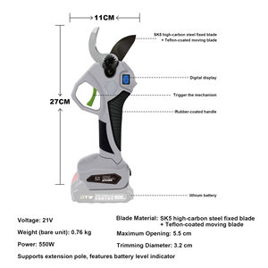Cortasetos Eléctrico DTWA1-0022 Sin Cable, Tijeras <span class=keywords><strong>de</strong></span> Podar a Batería - Product Image 2