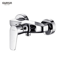 Mélangeur de douche chromé monté en Surface, robinet de baignoire de salle de bain mélangeur de bain carré