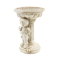Statue de mangeoire à oiseaux double ange en résine de 13,58 pouces, pot de fleurs sculpture ange pour jardin, patio extérieur, pelouse, décoration intérieure - Vente en gros