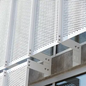 Декоративная настенная перфорированная панель для строительства, алюминиевая занавеска для фасада, поставщик