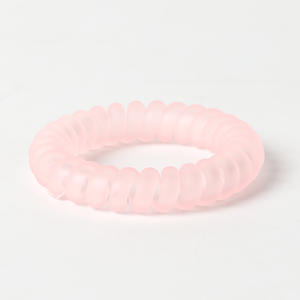 Cordon de téléphone style coréen mat transparent givré sirène, n'abîme pas les cheveux, vente en gros pour femmes - Product Image 6