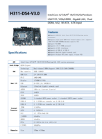 Prix ​​pas cher 8e 9e Core i7 i5 i3 LGA1151 double DDR4 SSD M.2 NvMe H310 jeu de puces carte mère de bureau pour ordinateur PC