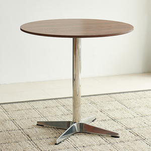 Table à manger en acier inoxydable, style moderne nordique, mobilier de bureau, ensemble de salle à manger chromé, table de <span class=keywords><strong>restaurant</strong></span>, table en bois pour hôtel - Product Image 4