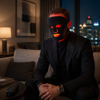 Masque facial LED en silicone 415 pour la récupération après une chirurgie plastique, masque lumineux à base de LED pour la réduction des rides