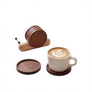 ชุดจานรองแก้วไม้สำหรับแก้วกาแฟ แก้วชา แก้วไวน์ ดีไซน์ร่วมสมัย เป็นมิตรกับสิ่งแวดล้อม เส้นผ่านศูนย์กลาง 33 ซม. - Product Image 4