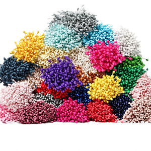 150 pièces de fleurs artificielles faites main en perles colorées, étamines et pistils pour la décoration florale - Product Image 5