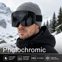 Lunettes de ski photochromiques, protection UV400, lunettes de sport pour la neige, verres polarisés anti-buée, lunettes de snowboard, fabricant sur mesure