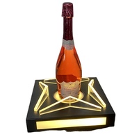 Présentateur rond de bouteille de Champagne de la pelle LED RVB LED Glorifier changeant pour la noce de boîte de nuit