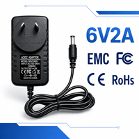 Adaptateur secteur AC/DC 6V 2A 12W personnalisable avec prises US, EU, UK, AU pour routeur, guirlande lumineuse LED, moniteur 2000mA - Vente en gros
