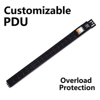 PDU 1,5U pour rack avec prise C13 et disjoncteur, unité de distribution d'alimentation adaptée aux centres de données, salles de serveurs et armoires réseau