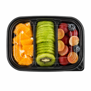 Boîte d'emballage pour fruits en plastique PET transparent ventilé, conteneur à clapet pour fraises, bleuets, cerises, <span class=keywords><strong>tomates</strong></span> fraîches avec couvercle à fermeture à pression - Product Image 6