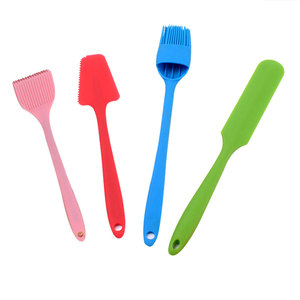 Silicone Spatula <b>Set</b> 6pcs Long Handle <b>Baking</b> Cake Decorating Tool Heat Resistant Scrapers For Pastry Art - Product Image 2