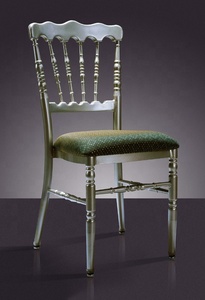 Chaise Napoleon Chateau en Aluminium Doré QL800G avec Coussin Fixe Portable Durable pour Salon Appartement Hôpital Villa - Product Image 5