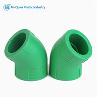 Raccords de tuyauterie PPR JinQuan haute pression 16-63 mm, écologiques, coude OEM, anti-corrosion, surface lisse, matériau PP, garantie 3 ans
