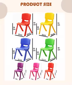 <span class=keywords><strong>Chaise</strong></span> en plastique moderne et légère pour enfants, empilable avec base pivotante, idéale pour la maternelle, les bébés et l'école - Product Image 6