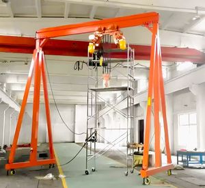 Grue à portique électrique extérieure Xinyuan de haute qualité et haute efficacité, 1 tonne, réglable, portable, avec une hauteur de levage de 5 m, portée de 2 m à 15 m - Product Image 3