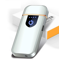 Briquet Électrique USB FR-709 Mince en Alliage de Zinc, Nouveau Modèle, Prix Bas, Design Classique 0.07KG, pour Cigare Électronique