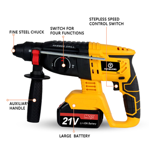 Trapano Tassellatore Rotativo Portatile Multiuso a Batteria Martello Tassellatore Elettrico Brushless Ricaricabile da 21V - Product Image 3