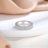 Bague de fiançailles pour femme de style hip-hop en argent sterling 925 plaqué rhodium de haute qualité, sertie de zircon, certifiée CMA