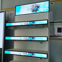 Pantalla de señalización digital Android de barra estirada ultraancha LCD/LED Full HD de 12,1 pulgadas con software Cms