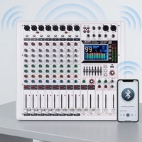 Console de mixage audio professionnelle 8 canaux avec 99 effets numériques DSP, lecteur MP3 grand écran, mixeur USB pour petites manifestations et diffusion en direct