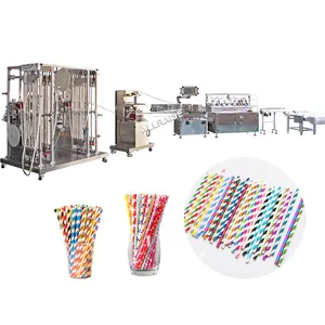 Hot Sale voll automatische Maschine zur Herstellung von Papiers troh halmen Papiers troh herstellungs maschine Linie Strohhalme Maschine