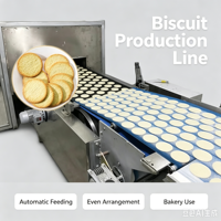 Machine automatique de formage de biscuits, ligne de production à convoyeur continu, équipement de boulangerie en acier inoxydable pour biscuits croustillants