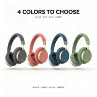 Casque sans fil, casque ANC avec réduction de bruit et micro pour avion et bureau