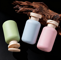 Bouteille de gel douche ronde en plastique, lotion pour le corps, désinfectant pour les mains, shampoing, détergent liquide, sérum pour la peau, bouteille de lotion à presser en HDPE