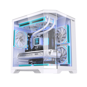 Lovingcool OEM Gaming <span class=keywords><strong>PC</strong></span> Case White Gaming Cabinet <span class=keywords><strong>PC</strong></span> Cabinet MATX Computer Cases Mid Towers Case <span class=keywords><strong>PC</strong></span> con vidrio templado - Product Image 1