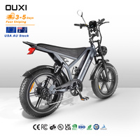 Bicicleta eléctrica híbrida OUXI GT20 con neumáticos gruesos, freno hidráulico, 250w/500w, envío desde almacén en la UE, ideal para ciudad.