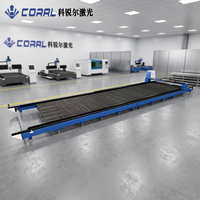 Máquina de Corte Láser de Fibra CNC CORAL CRL-14032AD de 30000W para Trabajo Pesado, con Riel de Suelo, para el Procesamiento de Placas Metálicas Gruesas