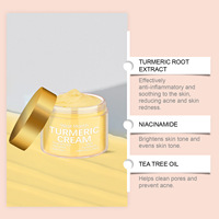 Crema Facial Vegana Botánica para una Piel Radiante, Hidratante y con Brillo, Crema Facial de Cúrcuma