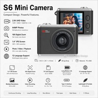 Kamera Mini Retro 2.5K 64MP Layar IPS 1,4 Inci Zoom 16X Perekam Video Gerak Lambat Camcorder Portabel untuk Pelajar