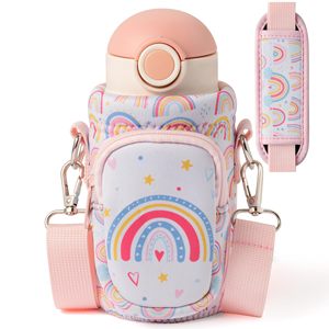 Bolsa Portabotellas de Agua para Niños con Correa, Capacidad de 10/12/14/16/18 Onzas, Bolsillo Acolchado, Bolsa Deportiva para Niños y Niñas - Product Image 6