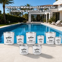 Revêtement imperméable polyaspartique polyurée sans solvant, 100 % solides, résistant au chlore, bicomposant pour piscine en béton