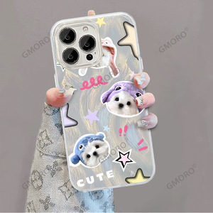 เคสโทรศัพท์มือถือแบบแข็งลายการ์ตูนแมวพิมพ์ลายขนนกโปร่งแสงรูใหญ่ ป้องกันการกระแทก สำหรับผู้หญิง - Product Image 3