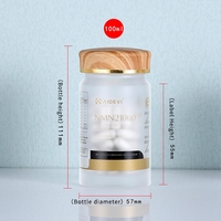 Bouteille de pilule en plastique personnalisée en bois bouchon de couleur bouteilles de conception Unique pour pilules Capsule tablette supplément de vitamines nutriments Pil de régime