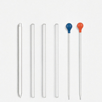 Pipettes graduées en verre de laboratoire Kuihua, volume fixe, marque de graduation en anneau de qualité A, 0,05 ml, 0,1/0,2/0,5/1/2/5/10/15/20/25/50 ml