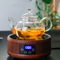 Harmony High Sale Épaissie Haute Borosilicate Fleur Résistant À La Chaleur Filtration Théière En Verre
