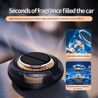 Diffuseur de parfum de voiture rotatif solaire aromatique LunaLith, nouvelle version, écologique, biologique, naturel, toutes saisons, cadeau pour petit ami