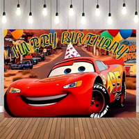 Latar belakang tema mobil balap latar belakang Poster latar belakang dekorasi pesta ulang tahun anak laki-laki