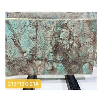 Quartzite de turquoise d'amazonite verte de granit vert Tiffany brésilien pour la décoration d'hôtel et de villa