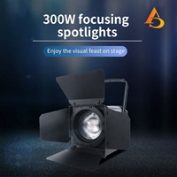 AICPOSE Nouveau produit, projecteur Fresnel LED 300W avec zoom électrique, RGBW 4 en 1, éclairage de scène Fresnel