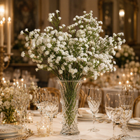 Bunga Gypsophila Buatan (Baby Breath) dengan Tangkai untuk Dekorasi Pernikahan, Rumah, Hotel, dan Pesta