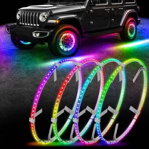 Dream Chasing RGB Color 4PCS 12'' 14'' 15.5'' 17'' Taille de roue Lumière de roue de voiture Camion ATV UTV Kits de lumière de roue LED universels - Product Image 2